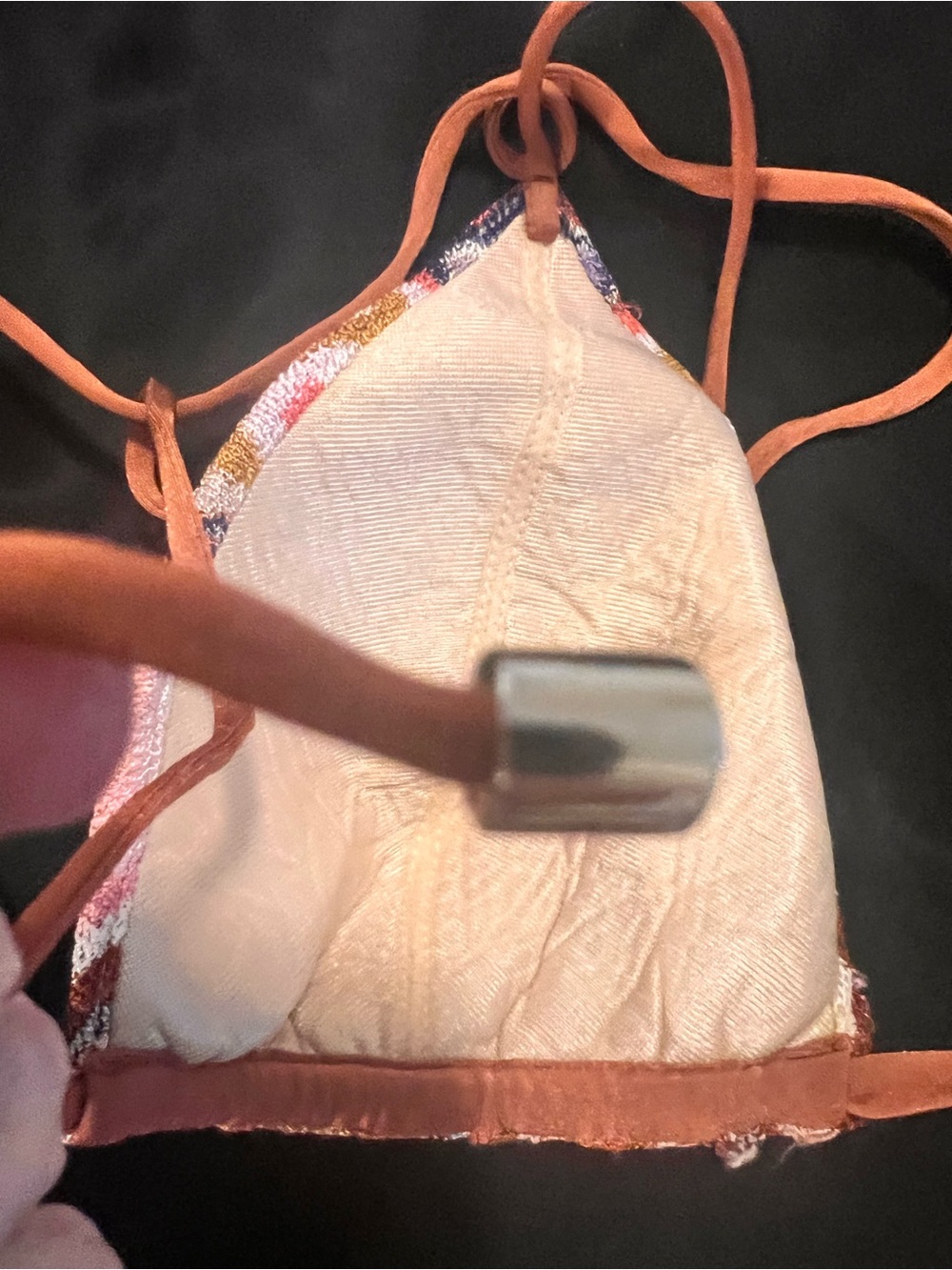 Missoni Orange Multi Wave Print Triangle Bikini - Picture 8 of 10